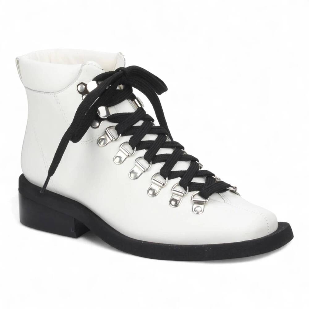 NEW CARRANO women's ida leather boots in white